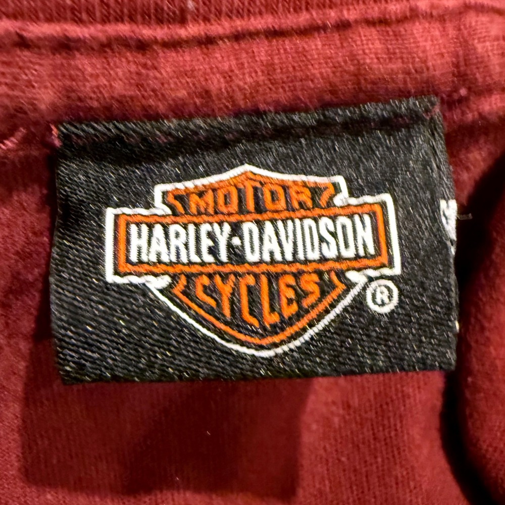 Harley-Davidson T-Shirt Maroon Excellent Willie G Skull Biker Mens Medium - Picture 6 of 6
